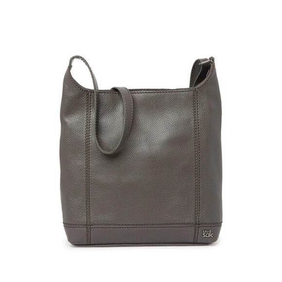 The Sak Slate Gray De Young Leather Crossbody Bag NWT - Picture 1 of 5